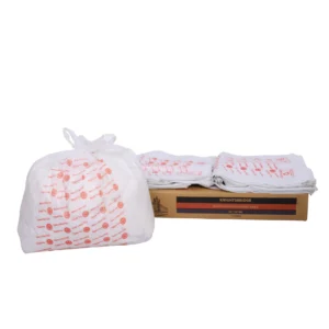 Jumbo White Printed Carrier Bags